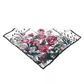 Набор подарочный с книгой, брошью "Ромашка" и шелковым платком