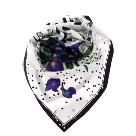 Набор подарочный с книгой, брошью "Ирис" и шелковым платком