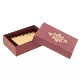 Leather business card holder with gilded insert "Coat of Arms" Zlatoust