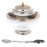 Beluga caviar bowl with silver plating, Zlatoust