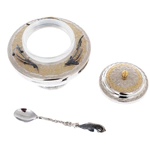 Beluga caviar bowl with silver plating, Zlatoust