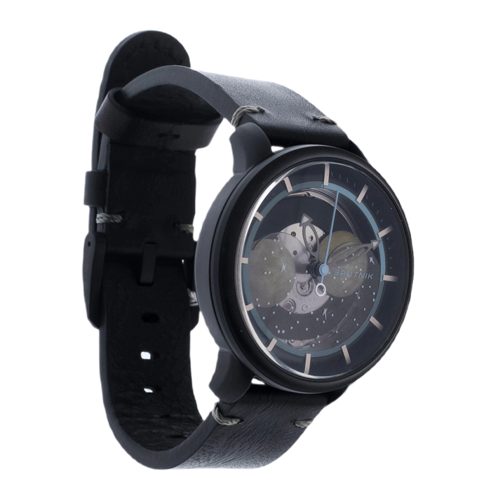 Automatic Mechanical Wristwatch Lincor "Sputnik" black