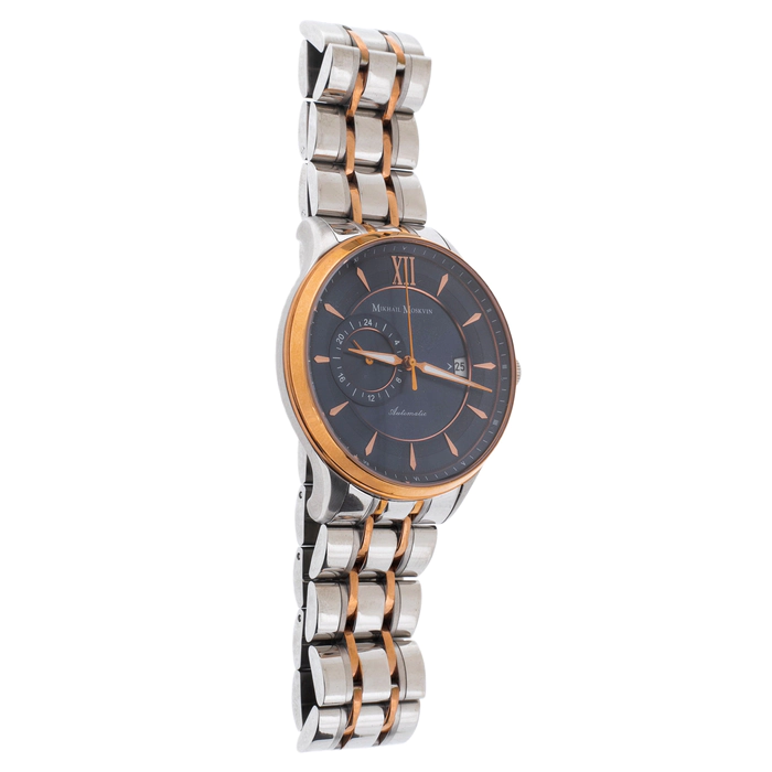 Mikhail Moskvin "Elegance" mechanical wristwatch in silver-blue with a silver strap