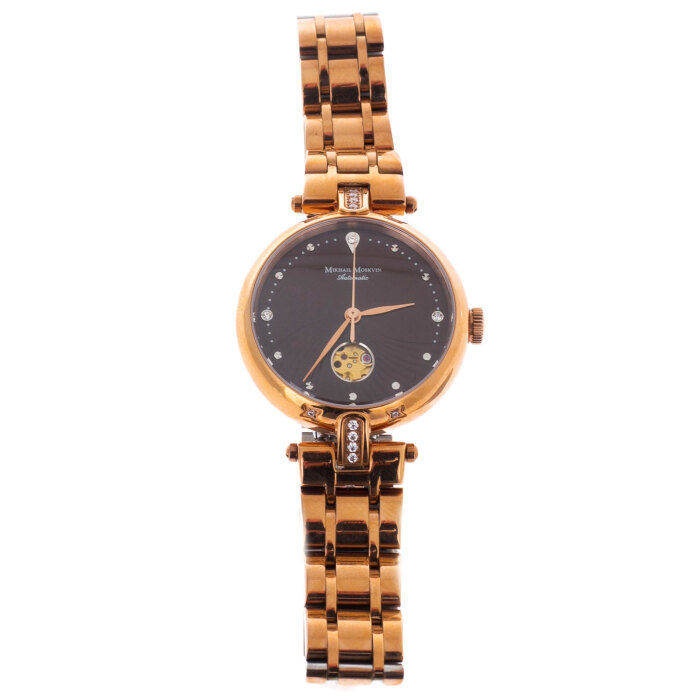 Mikhail Moskvin "Elegance" brown Mechanical Wristwatch with gold strap