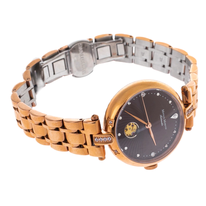 Mikhail Moskvin "Elegance" brown Mechanical Wristwatch with gold strap