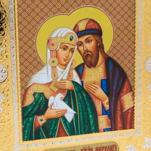 Icon "Peter and Fevronia" Chrysostom