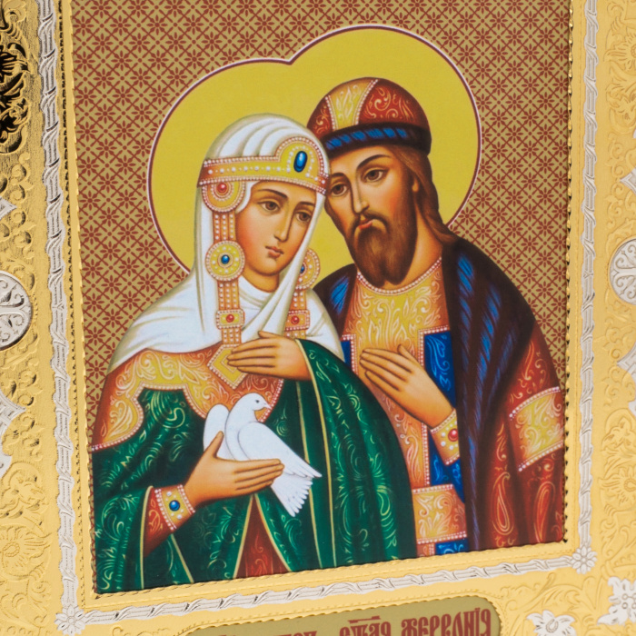 Icon "Peter and Fevronia" Chrysostom