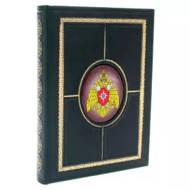 Ежедневник недатированный "Герб МЧС" зеленый