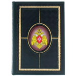 Ежедневник недатированный "Герб МЧС" зеленый