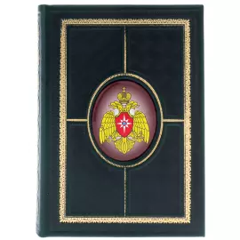 Ежедневник недатированный "Герб МЧС" зеленый