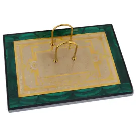 Письменный набор из малахита "Орел"