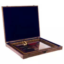 Painting on gold "President V.V. Putin" in a box