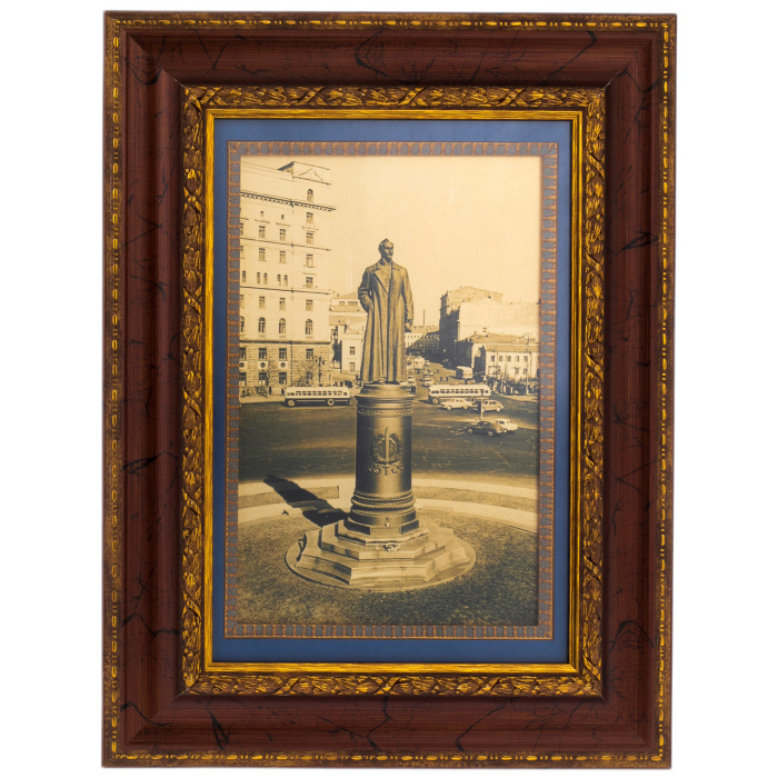 Painting on gold "Lubyanka Square"