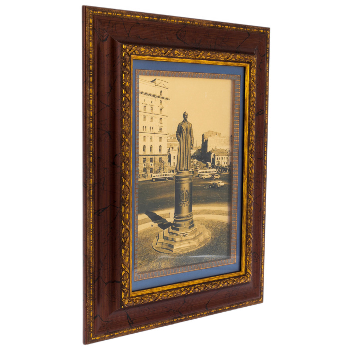Painting on gold "Lubyanka Square"