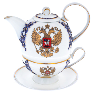 Egoist porcelain tea set for 1 person, blue