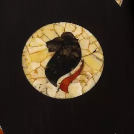 Backgammon made of stained oak and amber "Lion"