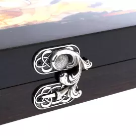 Backgammon made of stained oak and amber "Lion"