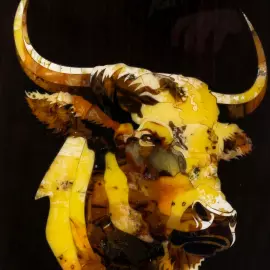 Нарды из мореного дуба "Бык"