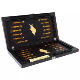 Нарды из мореного дуба "Бык"