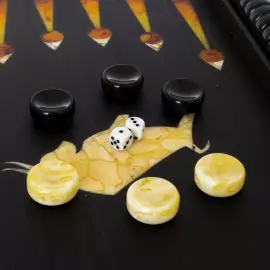 Нарды из мореного дуба "Бык"