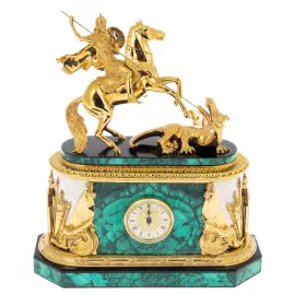 Часы каминные "Георгий Победоносец" Златоуст