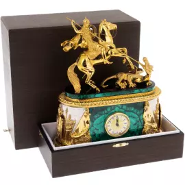 Часы каминные "Георгий Победоносец" Златоуст