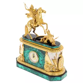 Часы каминные "Георгий Победоносец" Златоуст