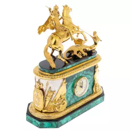 Часы каминные "Георгий Победоносец" Златоуст