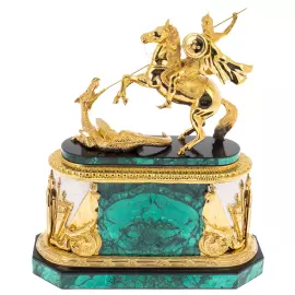 Часы каминные "Георгий Победоносец" Златоуст