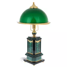 Лампа настольная из малахита "Москва"