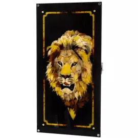 Backgammon made of stained oak and amber "Lion"