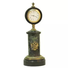 Table clock made of bronze "Gift" with the coat of arms of the Russian Federation
