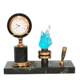 Bronze table clock "Gas Industry"