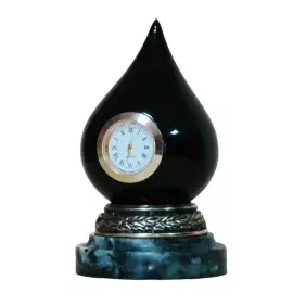 Bronze table clock "Drop of oil"
