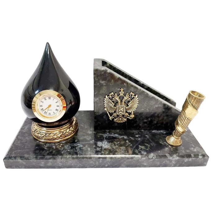 Table set made of bronze and coil "Oil industry"