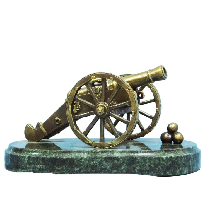 Souvenir of bronze and serpentine "Cannon of Peter the Great"
