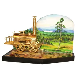 Сувенир из бронзы, долерита и солнечного камня "Впервые" Сувенир из бронзы, долерита и солнечного камня "Впервые"