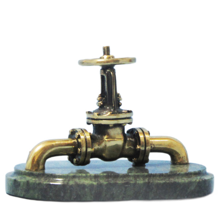 Souvenir made of bronze and coil "Gate valve"