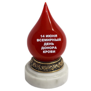 Сувенир из бронзы и мрамора "Донор"