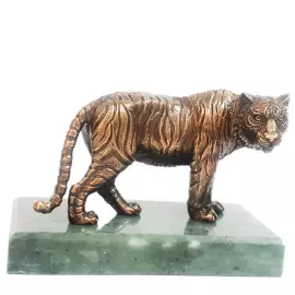 Статуэтка из бронзы и змеевика "Тигр"