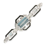Brooch "Imperial" in white gold with topaz and diamonds