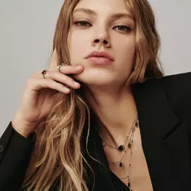 Nightshade necklace in white gold with rubies, citrines, diamonds and tourmaline