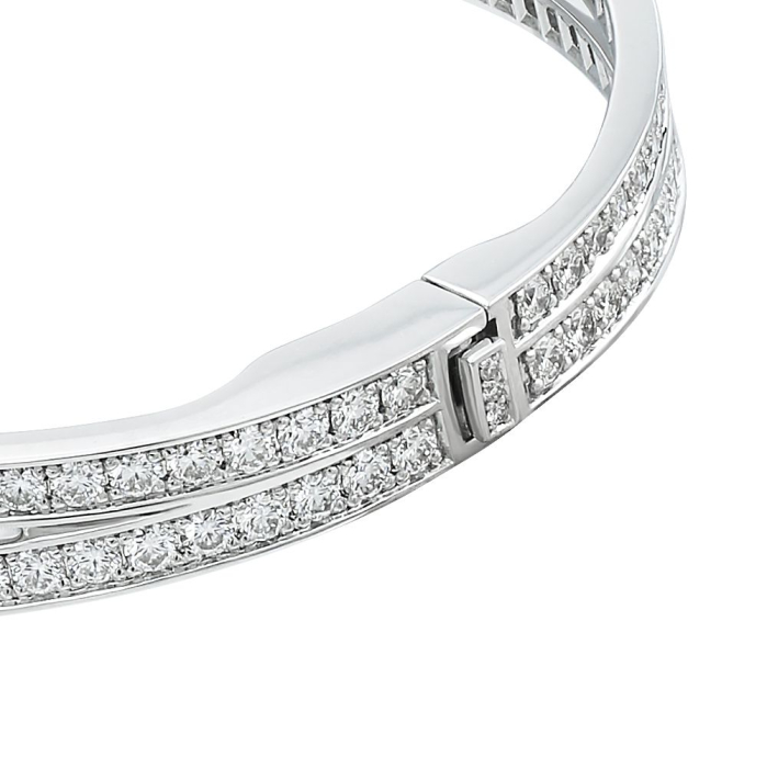 Браслет "Bateau" из белого золота с сапфиром и бриллиантами