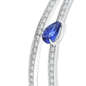 Браслет "Bateau" из белого золота с сапфиром и бриллиантами