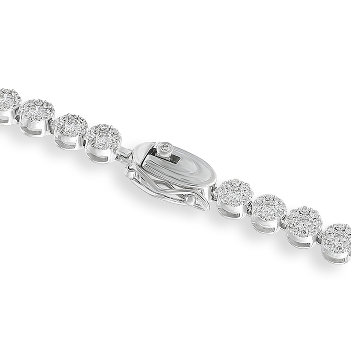Mirage bracelet in white gold with diamonds