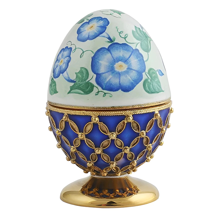 Egg-box "Bindweed in a basket" made of silver
