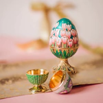 Egg-box "Tulips" made of silver