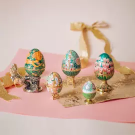 Egg-box "Tulips" made of silver