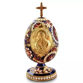 Egg-casket made of copper