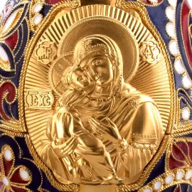 Egg-casket made of copper